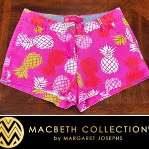 Macbeth Collection by Margaret Josephs Vibrant Pineapple Shorts